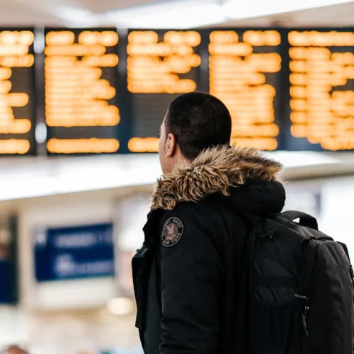 International student - returning home - airport